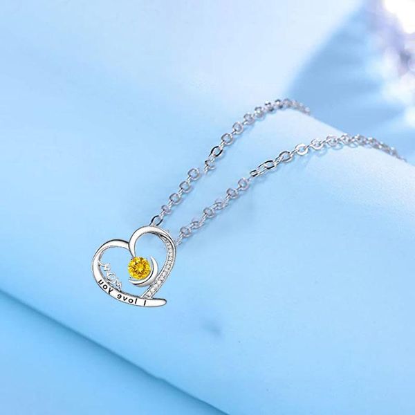 

romantic rose heart diamond pendant necklace ladies low luxury classic accessories eternal valentine's day anniversary gifts for girlfr, Silver