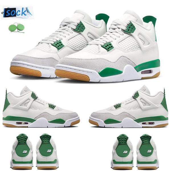 

4 4s pine green men basketball shoes og sneaker sail neutral grey white bred dr5415-103 mens women trainer sports sneakers 36-47