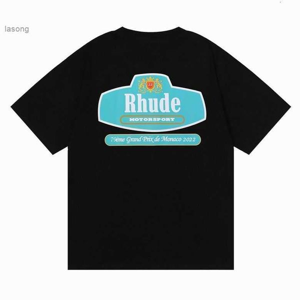 

designer shirts summer mens t-shirts womens rhude designers for men letter polos embroidery tshirts clothing short sleeved tshirt largeke12, White;black