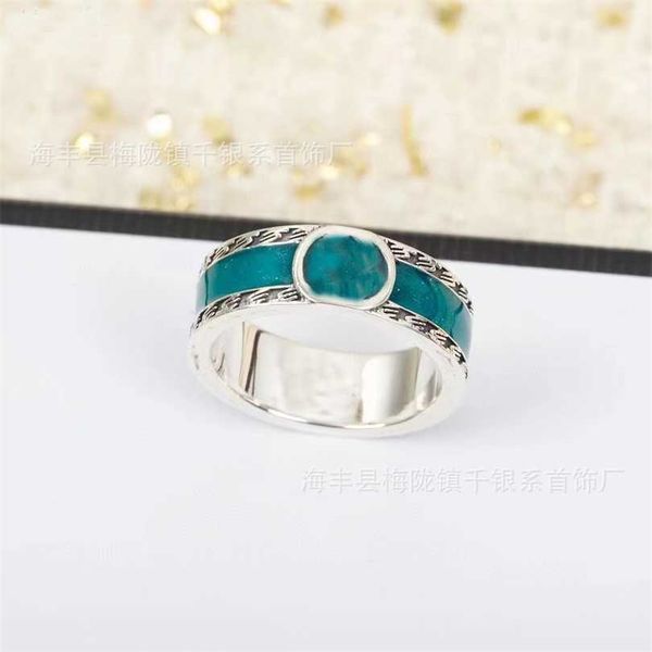 

2023 designer new gujia ring ceramic double g, Silver