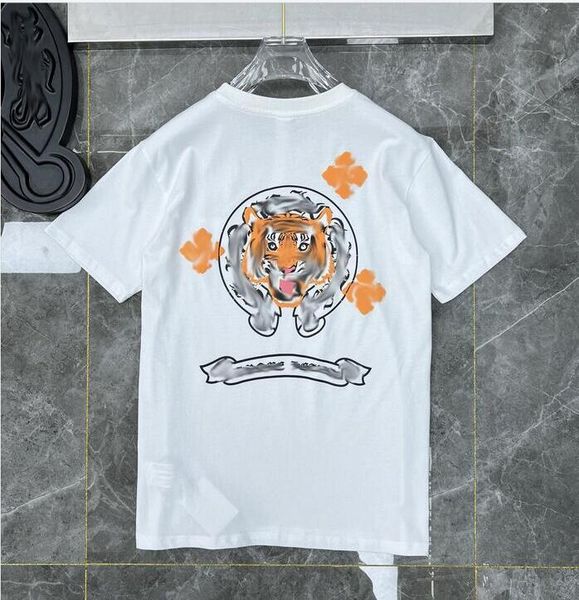 

2023 mens womens classic t shirt heart fashion ch brand letter sanskrit cross pattern sweater t-shirts designers chromes pullover cotton t-, White;black