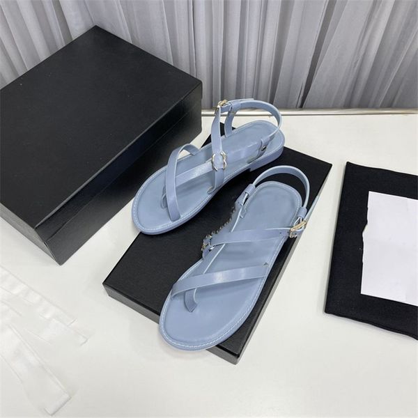

luxury design sandals 2023 fashion channel women summer high heels leather cross lace up student casual slippers 08-0024, Black