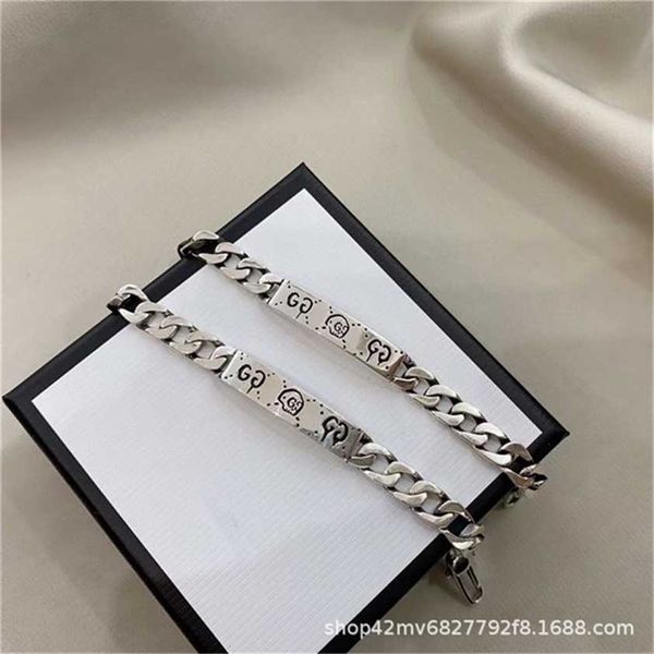 

2023 designer new fashion jewelry gujia skull elf couple bracelet hip hop punk men's and women's fashion card, Black