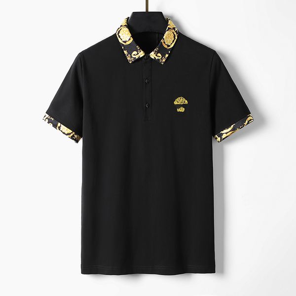 

fashion designer men's polo black and white multi-style shirt t-shirt summer casual embroidery pattern pure cotton high street business, White;black
