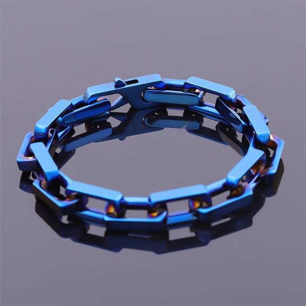 

2023 designer new lvjia bamboo link chain electroplated men's and women's hip hop titanium steel cuban bracelet necklace, Black