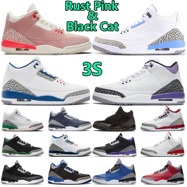 

jumpman retro 3 basketball shoes 3s men women sports sneakers trainers sneaker platform shoe black cat rust pink midnight navy luck green un