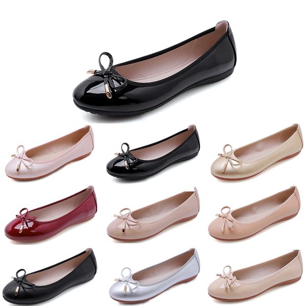 

single shoes women new large women's shoes chicken rolls shoes doudou shoes women 00001, Black