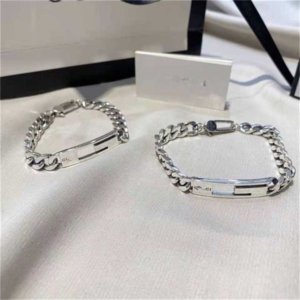 

2023 designer new fashion jewelry zhigujia 925 silver letter double bracelet men's and women's valentine's day gifts, Black
