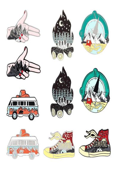 

vintage bus fire shoes enamel brooches pin for women fashion dress coat shirt demin metal brooch pins badges promotion gift 2021 n3801069, Blue