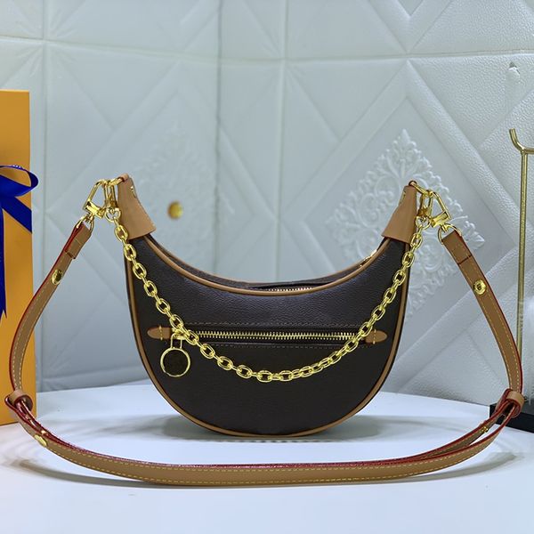 

women designer loop bag shoulder bags hobo handbags purse luxury woman fashion half moon baguette underarm handbag crossbody tote shopping w
