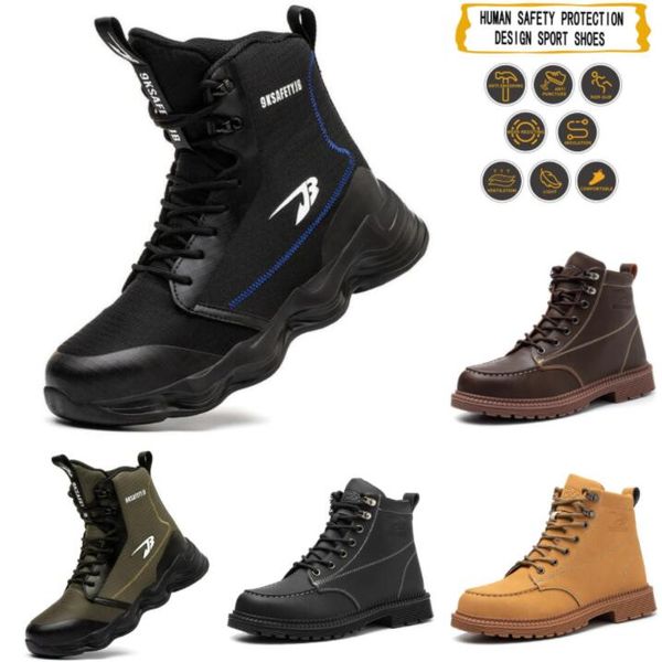 

new men motorcycle boots military boots men winter ankle lightweight shoes men pu leather waterproof lace up spring casual non slip men safe