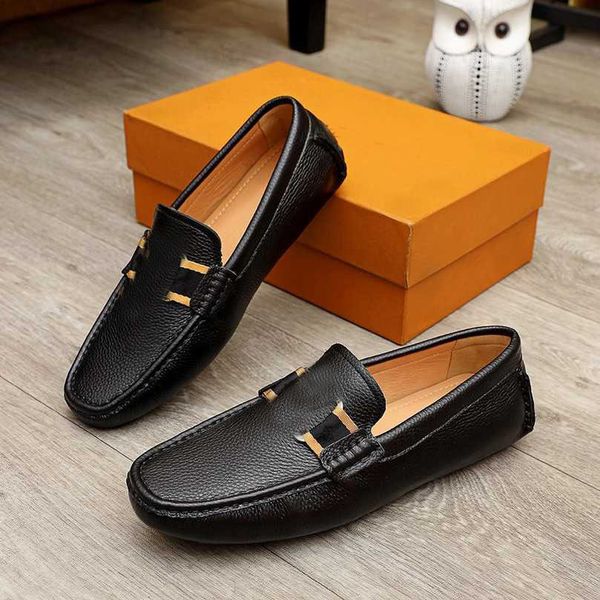 

fashion new mens leather dress casual pullover shoes loafers formal slip on shoe size 38-45, Black