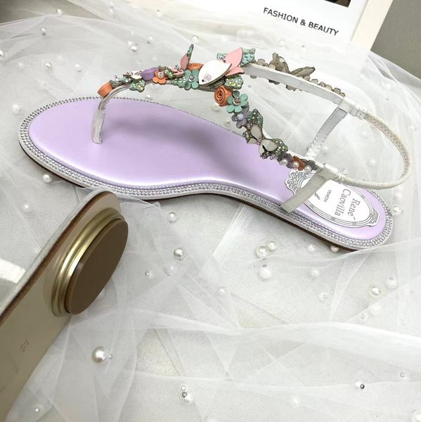 

caovilla chunky rene heel sandals butterfly flower decorative 4.5cm women dress shoes snake wrapped feet rings summer open toe pearl j8k7, Black