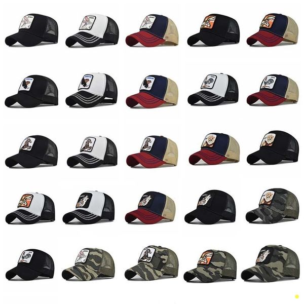 

hat designer farm trucker hats men and women baseball cap cartoon characters fashion hip-hop back buckle adjustable mesh sunscreen breathabl, Yellow