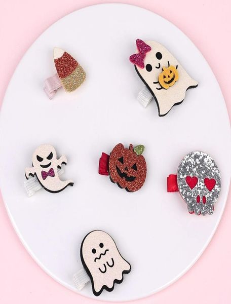 

fashion cartoon pattern baby hair clips toddler glitter sequins bangs hairpins diy children headwear halloween decoration7665191, Slivery;white