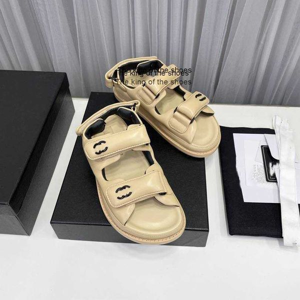 

slipperssandals comemore hook loop slingback platform dad shoes channel women summer beach buckle strap soft chunky heel sports shoes woman, Black