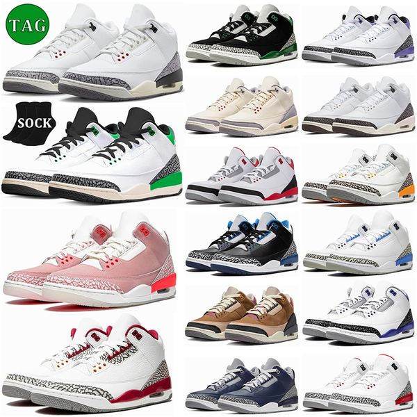 

jumpman 3 3s basketball shoes men women white cement dark iris muslin fragment cool grey fire red pine green black cat knicks mens trainers