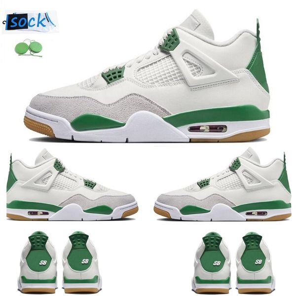 

2023 4 4s pine green men basketball shoes og sneaker sail neutral grey white bred dr5415-103 mens women trainer sports sneakers 36-47