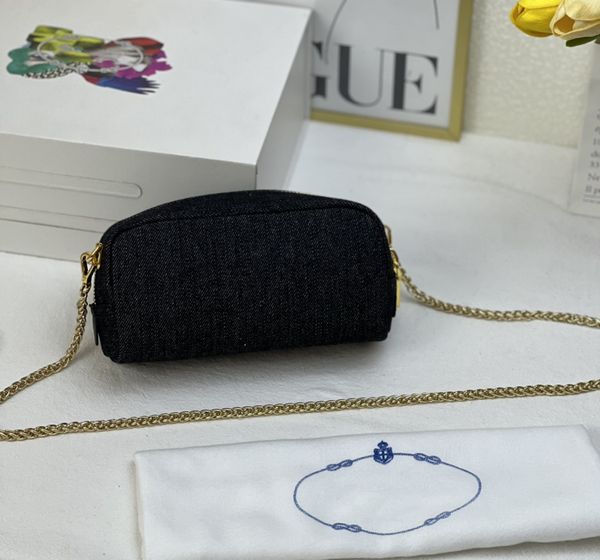 

designers women washed denim bag lou lou puffer fashion classic jeans shoulder messenger shopping bags luxury designer handbag purse chain c