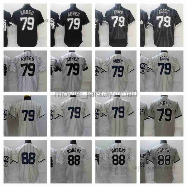 

2023 new baseball jerseys 79 jose abreu 88 luis robertl blank men women youth size s--xxxl, Blue;black