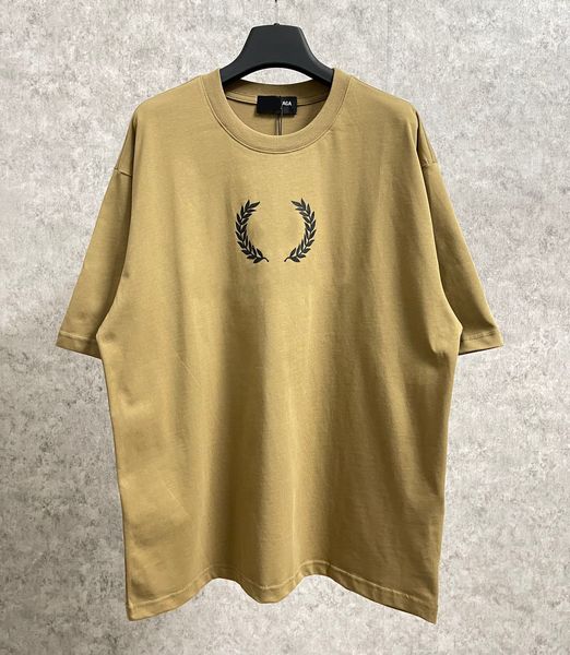 

men's plus tees & polos round neck embroidered and printed polar style summer wear with street pure cotton 22e8r04, Black;brown