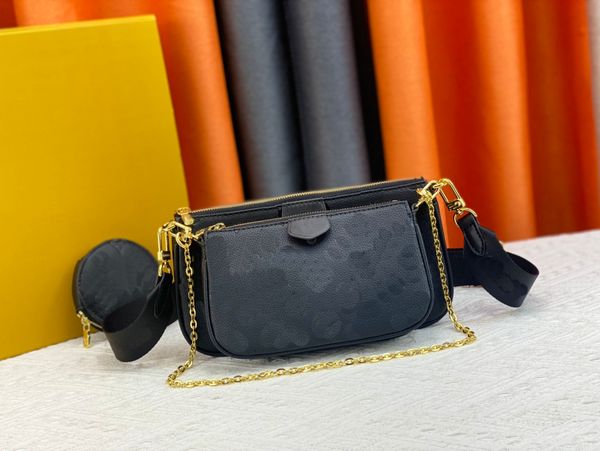 

2023 designer luxury cross-body bag shoulder bag chain three-piece bag 44823