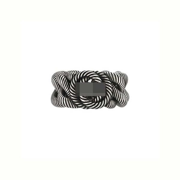 

2023 designer new gujia threaded 925 sterling silver men's and women's bold fashion trend ring gift