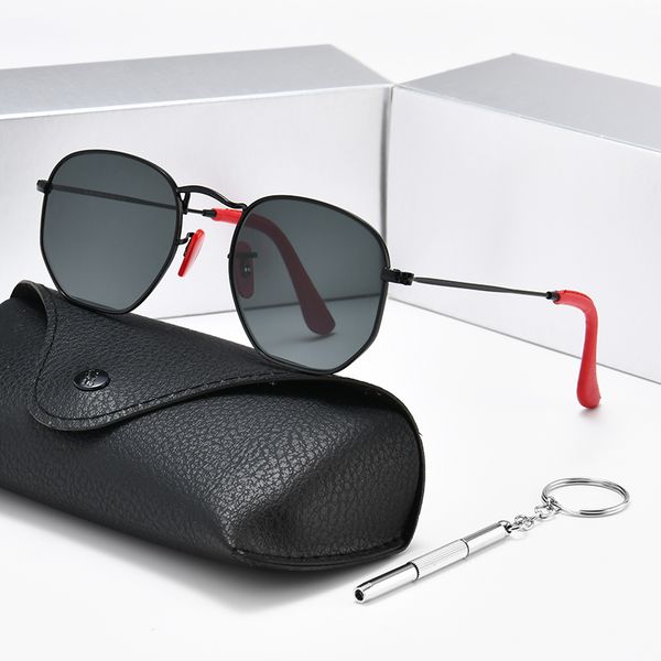 

2022 new classic polarized sunglasses women designer 2022 luxury brand alloy metal polaroid hd tempered glass lens retro glasses sun glasses, White;black