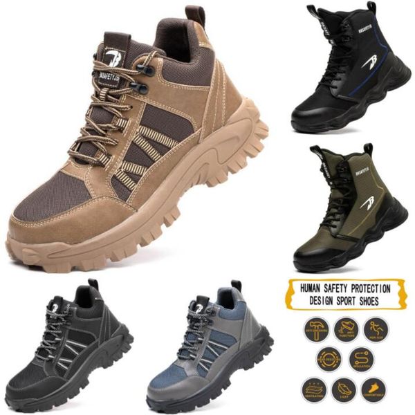 

new men motorcycle boots military boots men winter ankle lightweight shoes men pu leather waterproof lace up spring casual non slip men safe