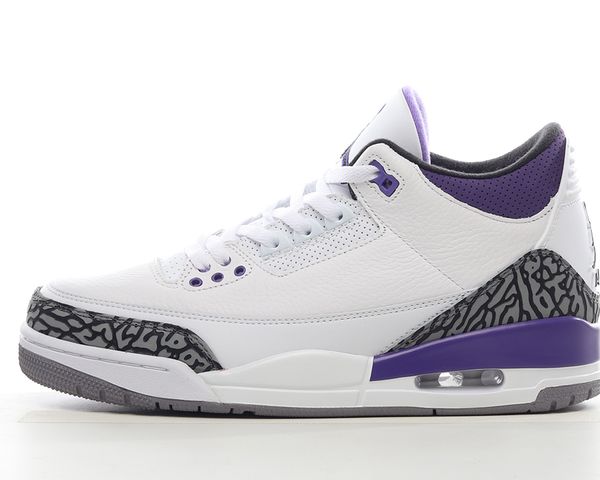 

jumpman 3 og dark iris basketball shoes 3s white/black cement grey outdoor running trainers sports sneakers ship with box