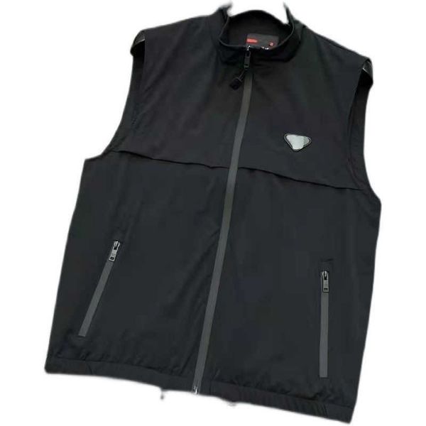 

fashion mens vest logo embroidery zip jacket pd designer vest nylon trench coat thin sports jacket 4xl 5xl, Black;white