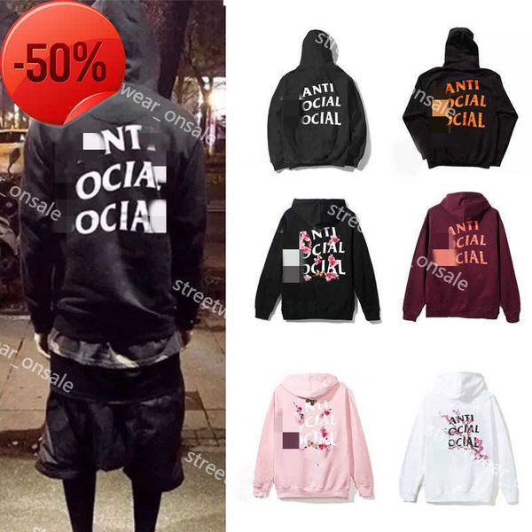 

assc designer mens womens hoodie sweatshirt cherry plum blossom butterfly pullover coat new couple's casual loose sweater 0017450, Black