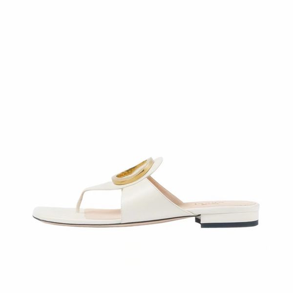 

new style slippers sandal sliders designer imported sheepskin fashion genuine leather slides metal chain ladies casual shoes fashion house s, Black