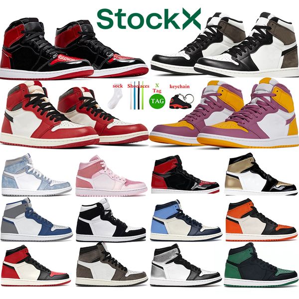 

mens trainers j1 basketball shoes travis 1s jumpmans chicago lost and found unc patent mid light smoke grey women sports sneakers trainers s