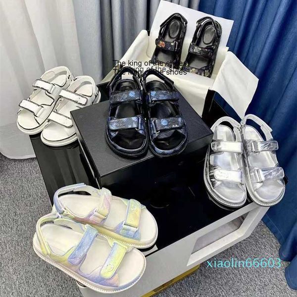 

slippersfashion-luxury designer dad sandal summer woman slide foam flip flop sandals, Black