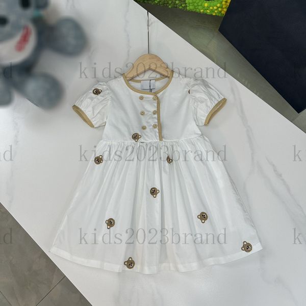 

2023ss summer brand designer cute dress luxury kids mesh cupcake dress fairy princess dress elegant girl's dress short sleeve dress des, Red;yellow