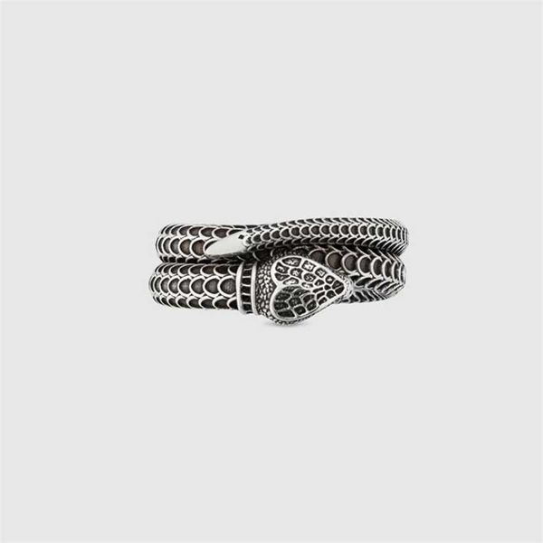 

2023 designer new gujia snake sterling silver high version men's and women's small fashion valentine's day gift couple ring