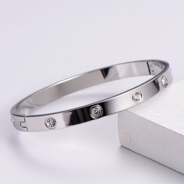 

designer love screw bracelets men and women bangle titanium steel diamond fashion bracelets luxury brand bracelet party wedding jewelry vale, Black
