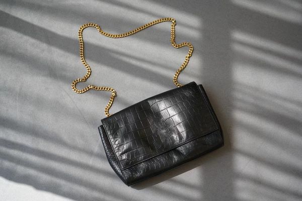 

new double side bag chain shoulder bag black alligato and faux suede fashion ladies bag