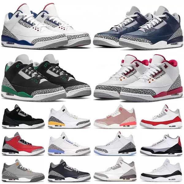 

3s lucky green basketball shoes mens womens jumpman 3 designer sneakers obsidian high og denim chicago lost and found starfish offs black wh