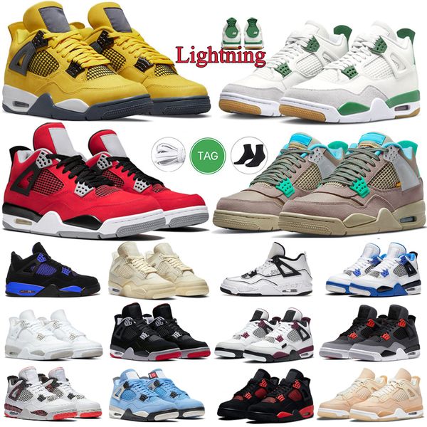 

jumpman 4 4s men women basketball shoes sneakers midnight navy military black cat canvas bred university blue fire red thunder oreo outdoor