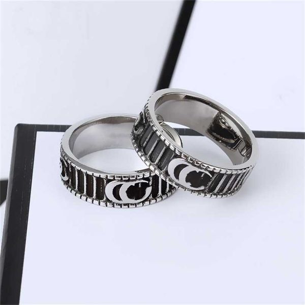 

2023 designer new jewelry titanium female fashion turquoise stainless steel net red trend ring factory, Silver