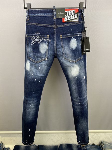 

men skinny jeans pants for man dsqpleind2 jean cotton coolguy men's trousers close-fitting pants denim cotton blue grey 100% cotton but