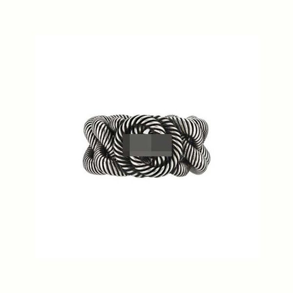 

2023 designer new gujia threaded 925 sterling silver men's and women's bold fashion trend ring gift