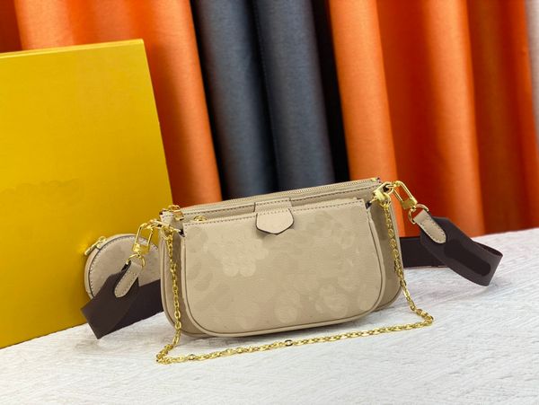 

2023 designer luxury shoulder bag oblique span portable three-piece set m44823