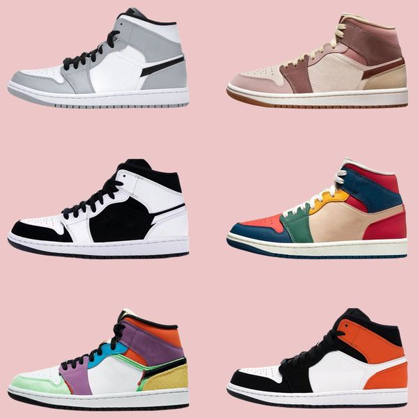 

shoes shoes jumpman 1 mid womens shoes 1s jordens shattered backboard white black multi-color lightbulb team orange cw1140-100 554725-058 85