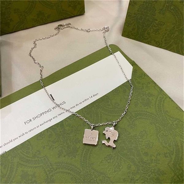 

2023 designer new fashion jewelry 925 silver brand dolphin pendant clavicle necklace gift for his girlfriend