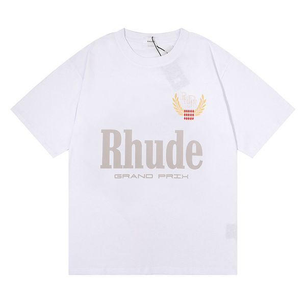 

ins 23ss spring summer t shirt american luxury rhude shirt skateboard mens designer t women men casual t- good mens t us size #y0526 20 q4wl, White;black