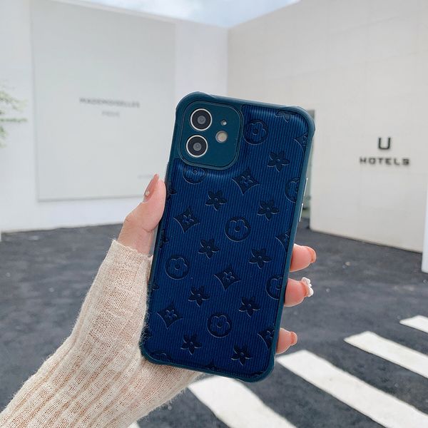 

iphone 13 pro max case designer phone cases for apple 14 12 11 xr xs 8 7 plus luxury pu leather print embossed mobile back bumper covers chr