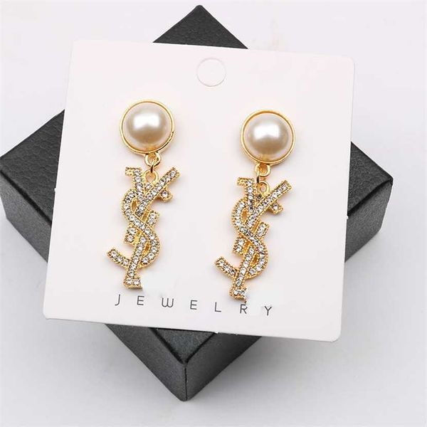 

2023 designer new 925 silver needle small fragrance 2020 new net red fashion high sense flash diamond earrings, Golden